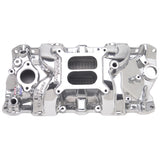 Edelbrock 71011 Polished RPM SBC Dual Plane Intake