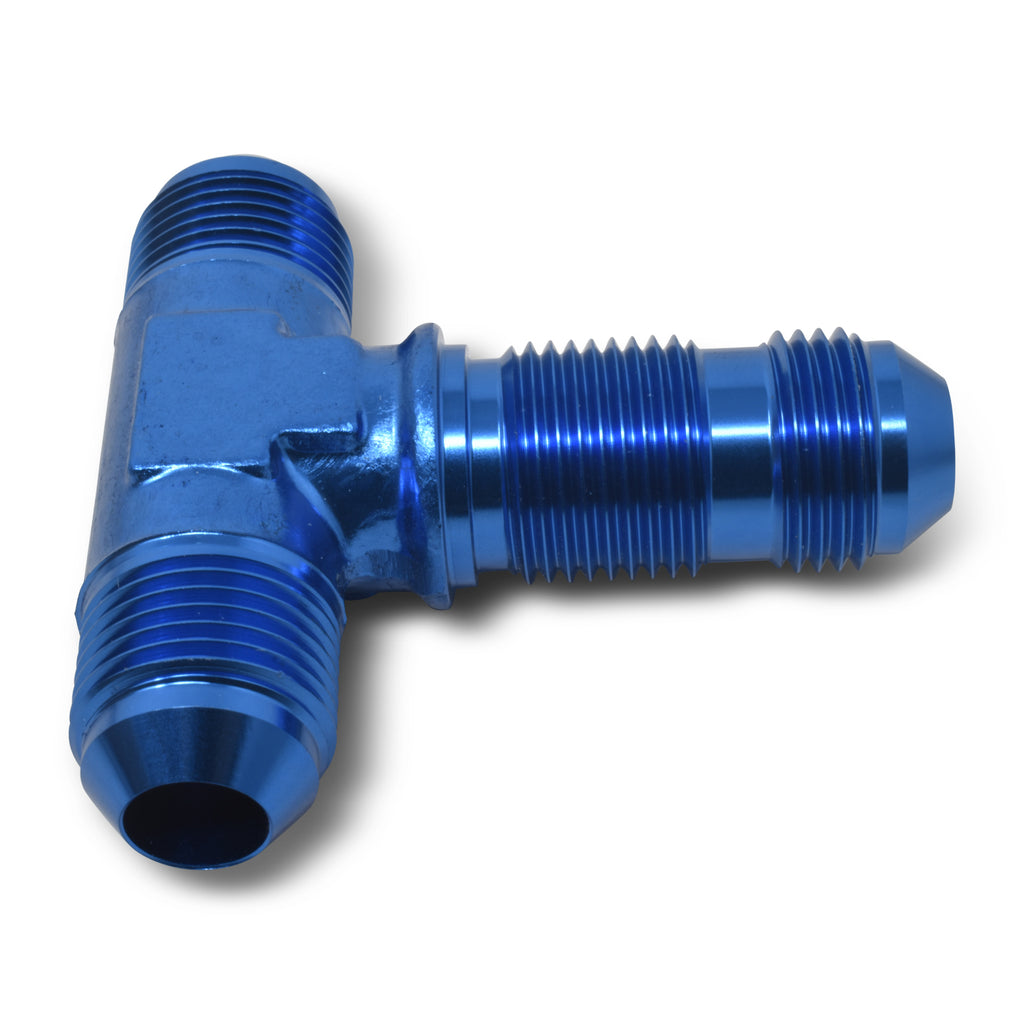 Performance--4-An-Flare-Bulkhead-Tee-Fitting-(Blue)