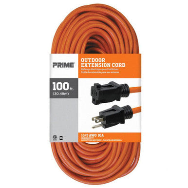 Prime Wire EC501635 100Ft 16/3 SJTW Orange Extension Cord