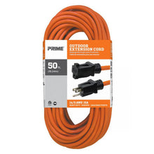 Load image into Gallery viewer, Prime Wire EC501730 50Ft. 14/3 SJTW Orange Outdoor Extension Cord