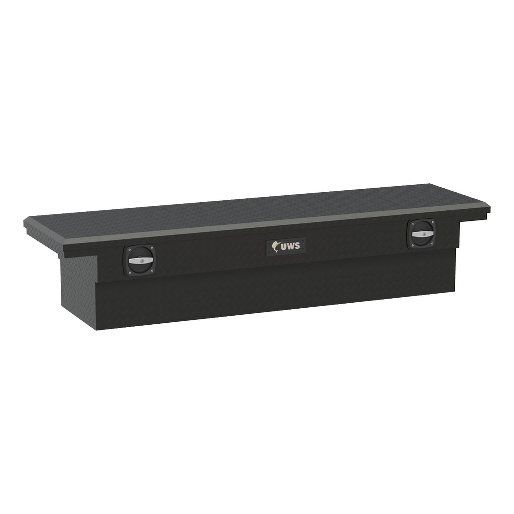 UWS EC10033 Matte Black Aluminum 72in. Secure Lock Tool Box with Low Profile (Heavy Packagin - Truck Part Superstore