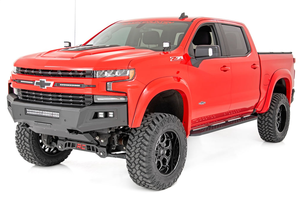 Rough Country 44002 Running Boards for Select Chevrolet Silverado 1500, Chevrolet Silverado HD, Chevrolet Silverado HD, GMC Sierra 1500, GMC Sierra HD, GMC Sierra HD