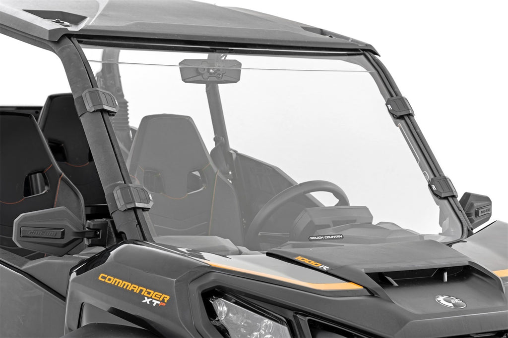 Rough Country 98102230 Windshield for Select Can-Am Commander 1000R DPS, Can-Am Commander 1000R X mr, Can-Am Commander 1000R XT, Can-Am Commander 1000R XT-P, Can-Am Commander Max 1000R DPS, Can-Am Commander Max 1000R XT, Can-Am Commander Max 1000R XT-P