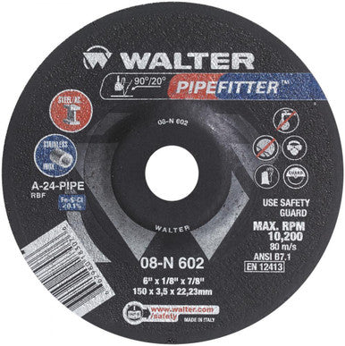 Walter 08N602 6X1/8 Pipefitter Wheel
