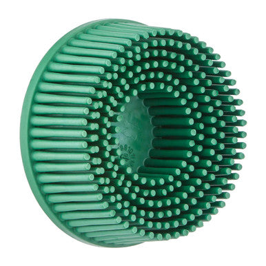 3M 18730 Scotch-Brite Roloc Bristle Disc, RD-ZB, 50, TR, Green, 2 in x 5/8 in, Tapered