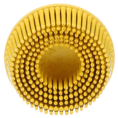 3M 07525 Scotch-Brite Roloc Bristle Disc, RD-ZB, 80, TR, Yellow, 2 in x 5/8 in, Tapered