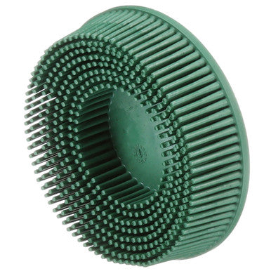 3M 07526 Scotch-Brite Roloc Bristle Disc, RD-ZB, 50 Green, 3 in x 5/8, Tapered