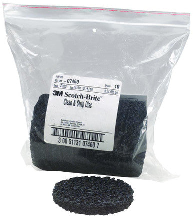 3M 07460 Scotch-Brite Clean and Strip Disc, 4 in x 1/4 in, S XCS