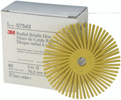 3M 07543 Scotch-Brite Radial Bristle Disc, RB-ZB, 80, 3 in x 3/8 in