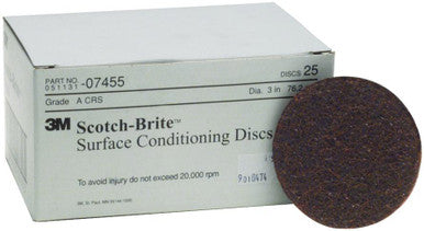 3M 07455 Scotch-Brite Surface Conditioning Disc, SC-DH, A/O Coarse, 3 in x NH