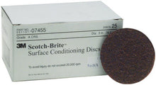 Load image into Gallery viewer, 3M 07455 Scotch-Brite Surface Conditioning Disc, SC-DH, A/O Coarse, 3 in x NH