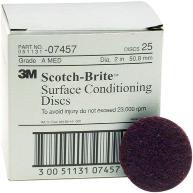 3M 07457 Scotch-Brite Surface Conditioning Disc, SC-DH, A/O Medium, 2 in x NH