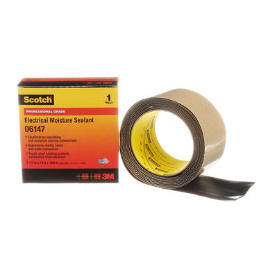 3M 06147 Scotch® Electrical Moisture Sealant Roll, 2-1/2 in x 10 ft, Black, 1 roll/carton