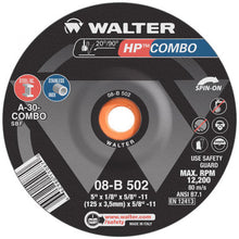 Load image into Gallery viewer, Walter 08B502 5&quot; X 1/8&quot; HP Spin-On Combo Wheel