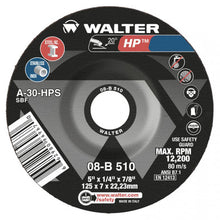 Load image into Gallery viewer, Walter 08B510 5X1/4 X7/8 HP GR Wheels