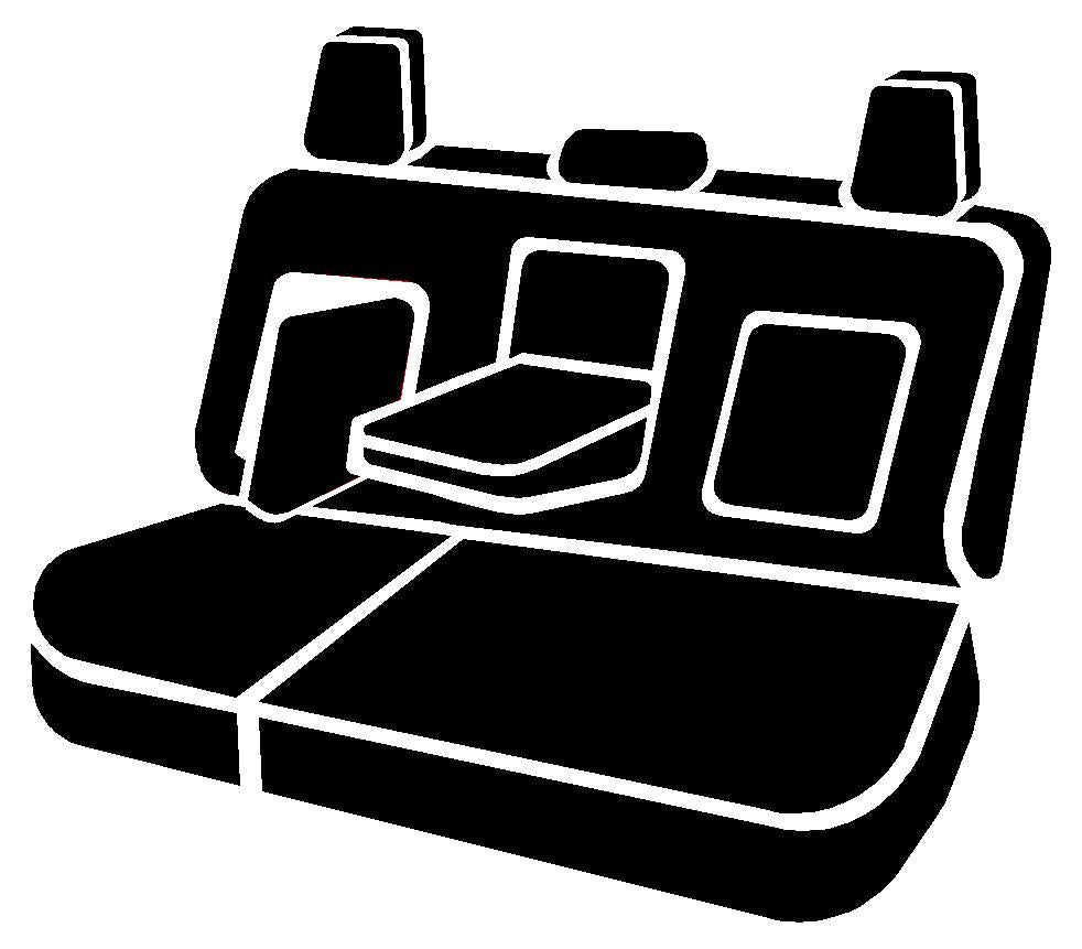 FIA DT72-66 BLACK DT70 Series - Dura-Tech Pro 100% Nylon Custom Fit Rear Seat Cover - Black for Select Chevrolet Silverado 1500, Chevrolet Silverado HD, Chevrolet Silverado HD, GMC Sierra 1500, GMC Sierra HD, GMC Sierra HD
