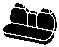 FIA TR42-9 BLACK TR40 Series - Wrangler Saddleblanket Custom Fit Rear Seat Cover - Black for Select Chevrolet C1500, Chevrolet C2500, Chevrolet C3500, Chevrolet K1500, Chevrolet K2500, Chevrolet K3500, GMC C1500, GMC C2500, GMC C3500, GMC K1500, GMC