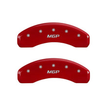 Load image into Gallery viewer, 2-Caliper-Covers--Red-Finish-Silver-Characters-2018-Chevrolet-Tahoe
