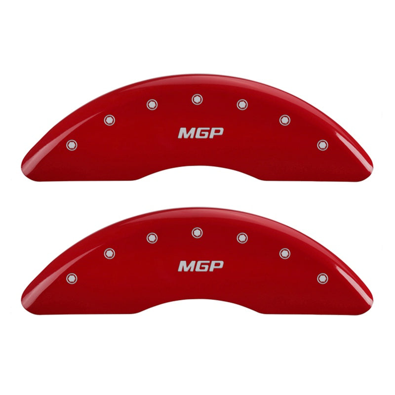 2-Caliper-Covers-Engraved-Front--Red-Finish-Silver-Characters-2007-Gmc-Canyon