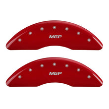 Load image into Gallery viewer, 2-Caliper-Covers-Engraved-Front--Red-Finish-Silver-Characters-2007-Gmc-Canyon