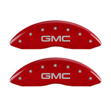 Load image into Gallery viewer, 2-Caliper-Covers-Engraved-Front-Gmc-Red-Finish-Silver-Characters-2008-Gmc-Canyon