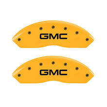 Load image into Gallery viewer, 2-Caliper-Covers-Engraved-Front-Gmc-Yellow-Finish-Black-Characters-1997-Gmc-Yukon