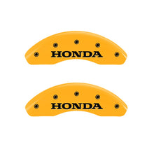 Load image into Gallery viewer, 2-Caliper-Covers-Engraved-Front-Honda-Yellow-Finish-Black-Characters-1998-Honda-Civic