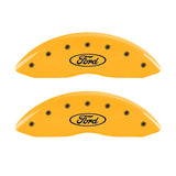 MGP 10234FFRDYL Front Set of 2: Yellow finish, Black Ford Oval Logo