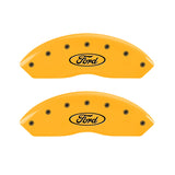 MGP 10155FFRDYL Front Set of 2: Yellow finish, Black Ford Oval Logo