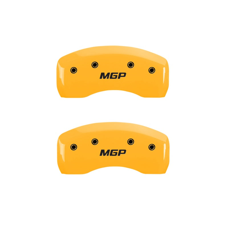 2-Caliper-Covers-Engraved-Rear--Yellow-Finish-Black-Characters-2007-Acura-Rl