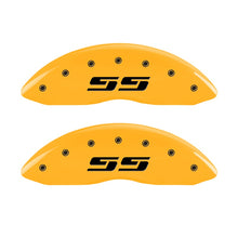 Load image into Gallery viewer, 2-Caliper-Covers-Engraved-Silverado-Ss-Yellow-Finish-Blk-Char-05-Chevy-Silverado-1500