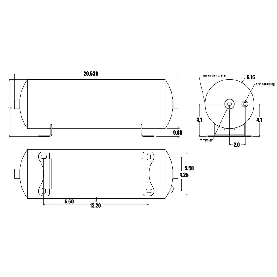 2-Gallon-Aluminum-Air-Tank-With-Two-14-Npt-Ports-And-One-18-Npt-Port.