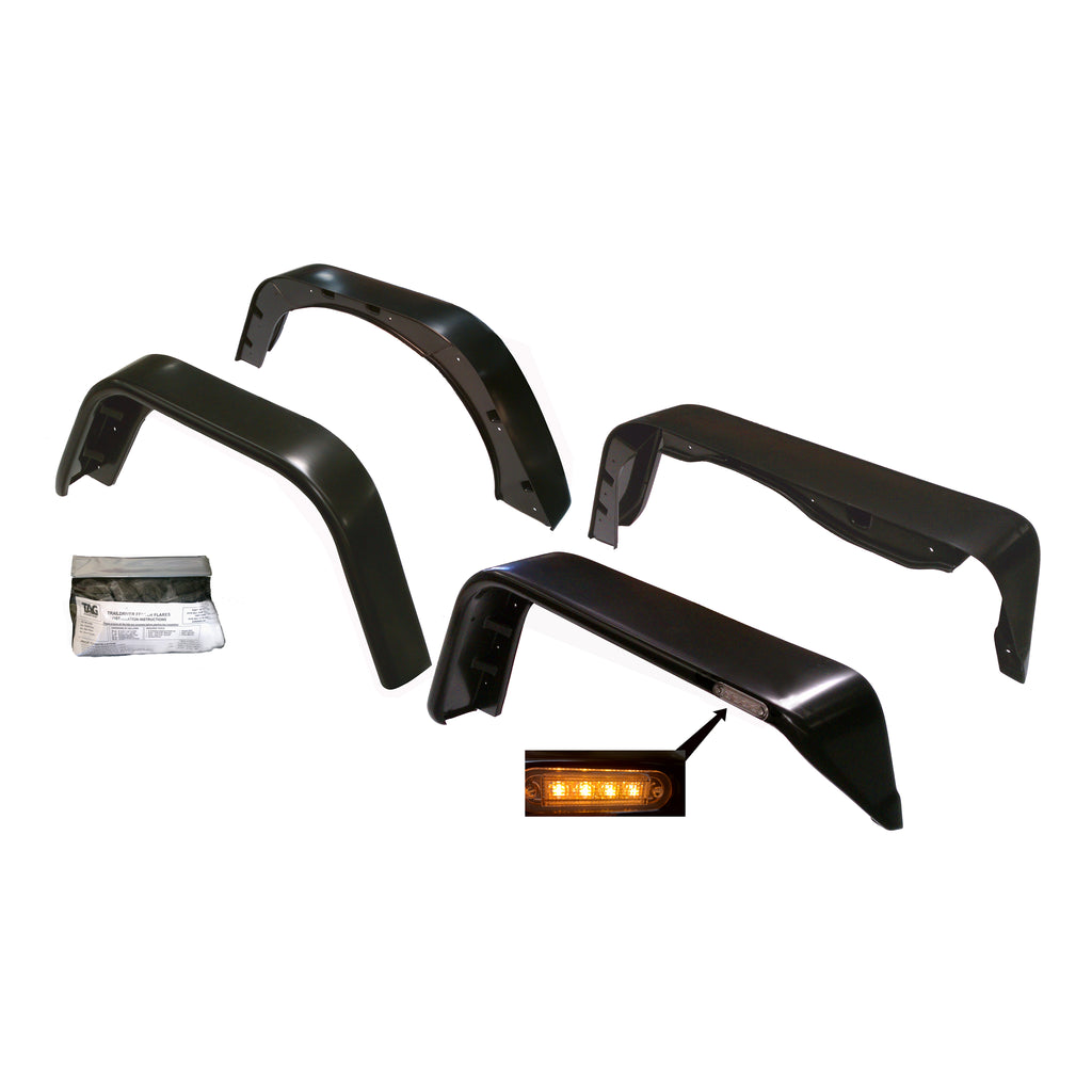 2-In-Tire-Coverage-Textured-Black-Abs-Plastic-Set-Of-4