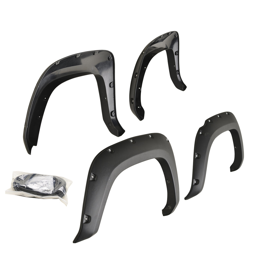2-In-Tire-Coverage-Textured-Black-Abs-Plastic-Set-Of-4