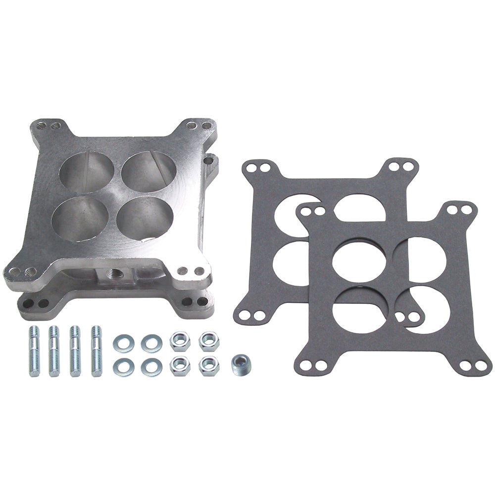 2-In.-4Bbl-HolleyAfb-Cast-Aluminum-Swirltorque-Carburetor-Spacer-W-Pcv-Valve195964-Pontiac-Engi