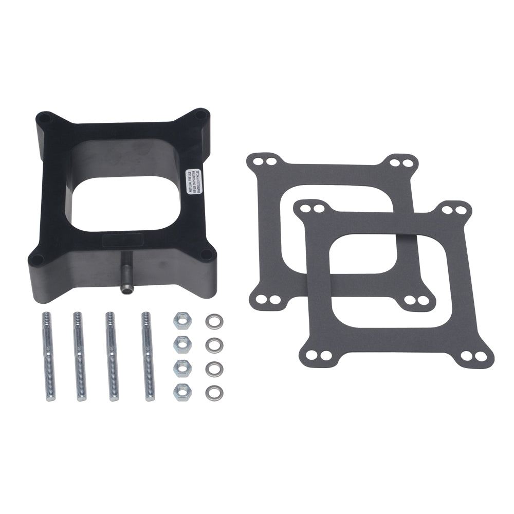 2-In.-Holley-4Bbl-Spacer-With-Pcv-Open-Plastic-Phenolic-Carburetor-Spacer195964-Pontiac-Engines