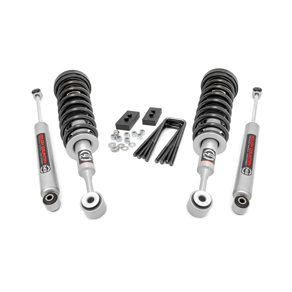 2-Inch-Ford-Strut-Leveling-Kit-WN3-Shocks-04-08-F-150-Rough-Country