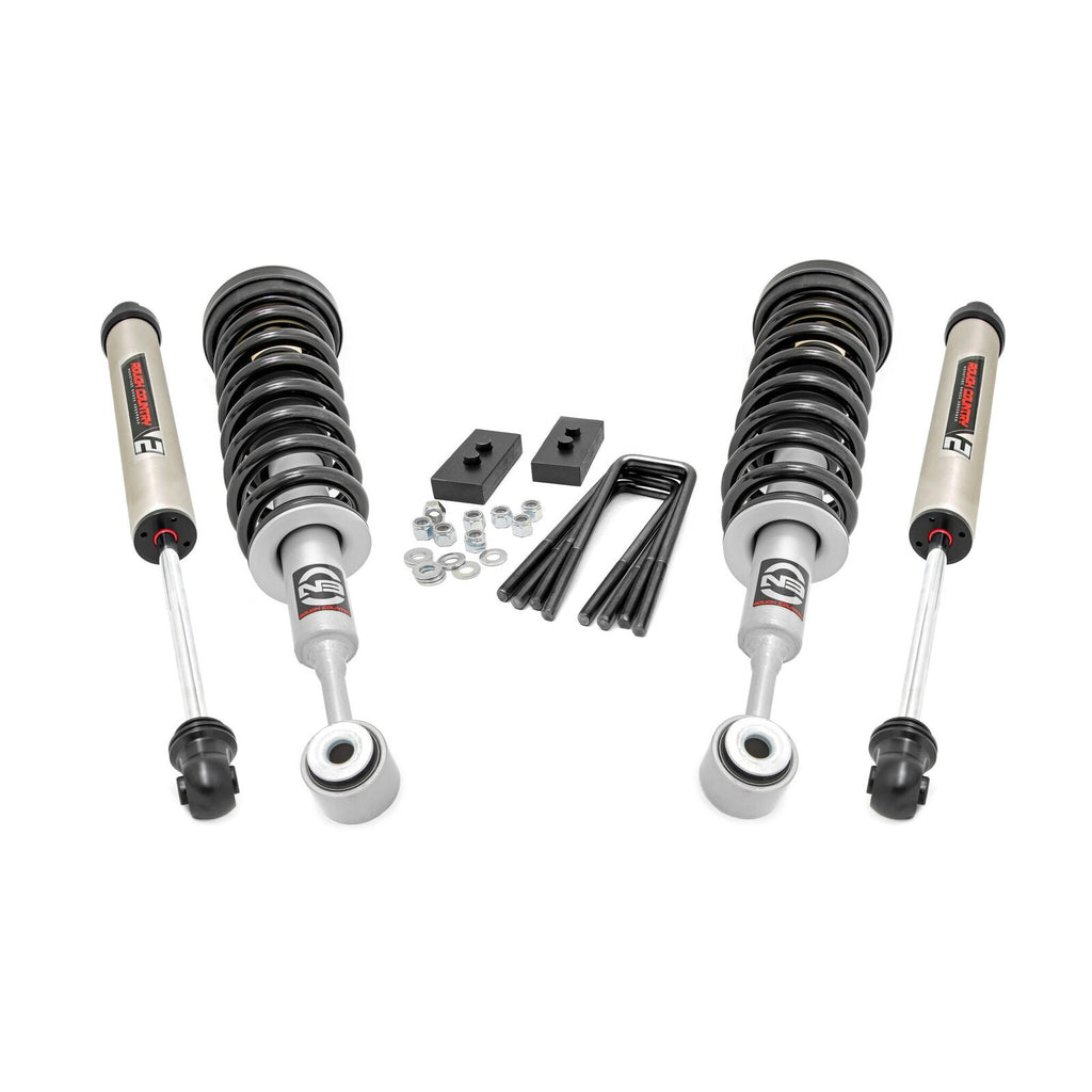 2-Inch-Ford-Strut-Leveling-Kit-WV2-Shocks-04-08-F-150-Rough-Country