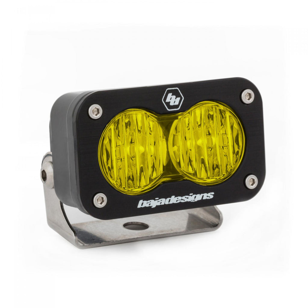 ~(2-Lbs.-6X6x6)~-Led-Work-Light-Amber-Lens-Wide-Cornering-Pattern-Each-S2-Sport-Baja-Designs