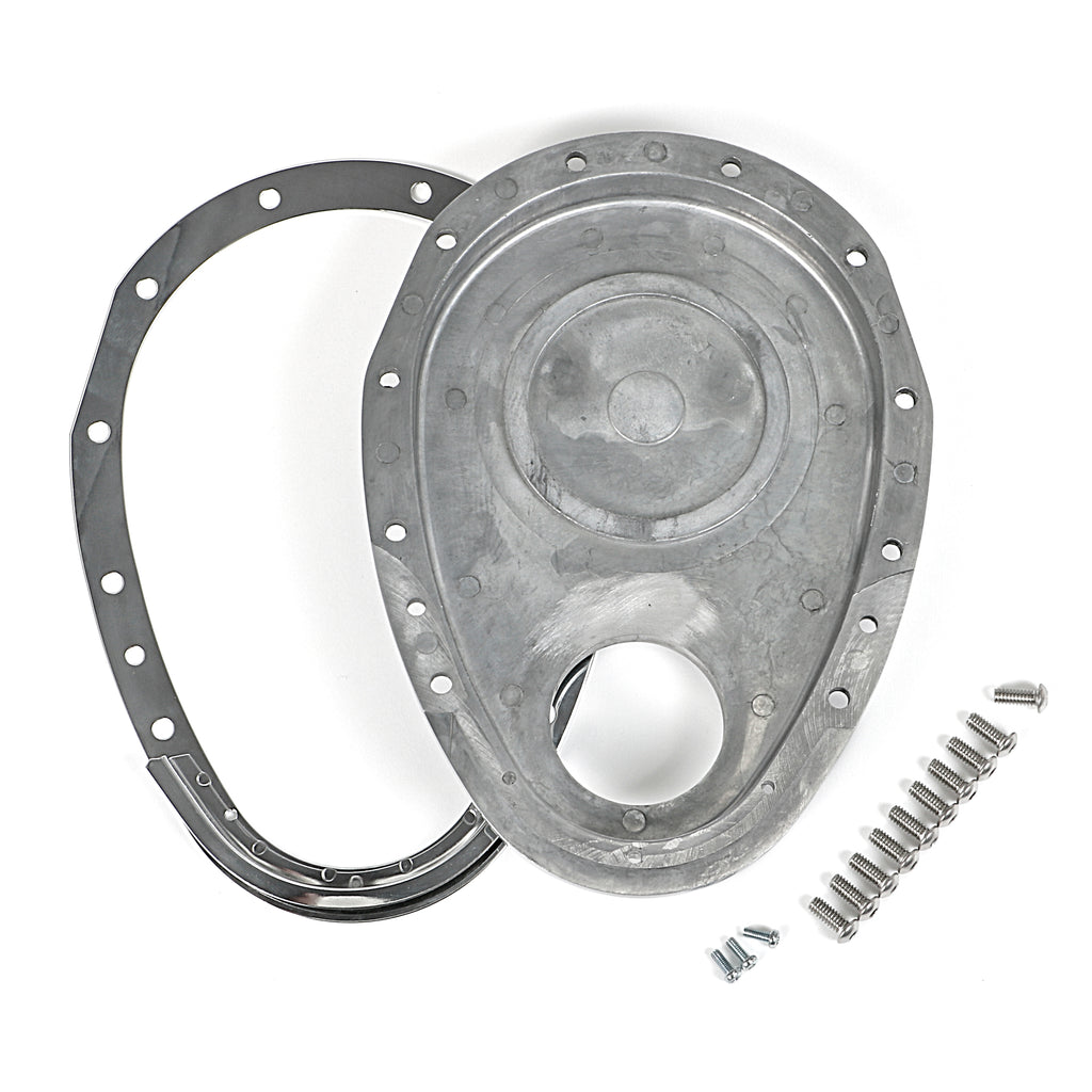 2-Pc.-Aluminum-Timing-Cover-Kit;-Sb-Chevy-283-350,-4.3L-V6