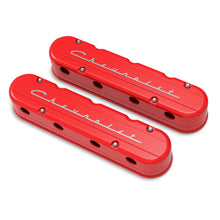 Load image into Gallery viewer, 2-Piece-Chevrolet-Script-Valve-Cover---Gen-IiiIv-Ls---Gloss-Red-Machined