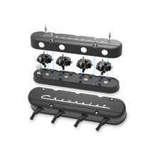 Load image into Gallery viewer, 2-Piece-Chevrolet-Script-Valve-Cover---Gen-IiiIv-Ls---Satin-Black-Machined