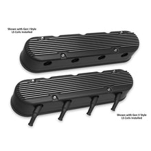 Load image into Gallery viewer, 2-Piece-Finned-Valve-Cover---Gen-IiiIv-Ls---Satin-Black-Machined
