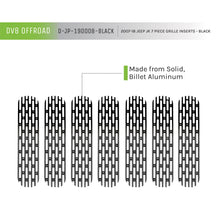 Load image into Gallery viewer, ~(2.6-Lbs.-12X3x3)~-2007-18-Jeep-Jk-Grille-Inserts-Black