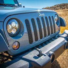 Load image into Gallery viewer, ~(2.6-Lbs.-12X3x3)~-2007-18-Jeep-Jk-Grille-Inserts-Black