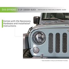 Load image into Gallery viewer, ~(2.6-Lbs.-12X3x3)~-2007-18-Jeep-Jk-Grille-Inserts-Black