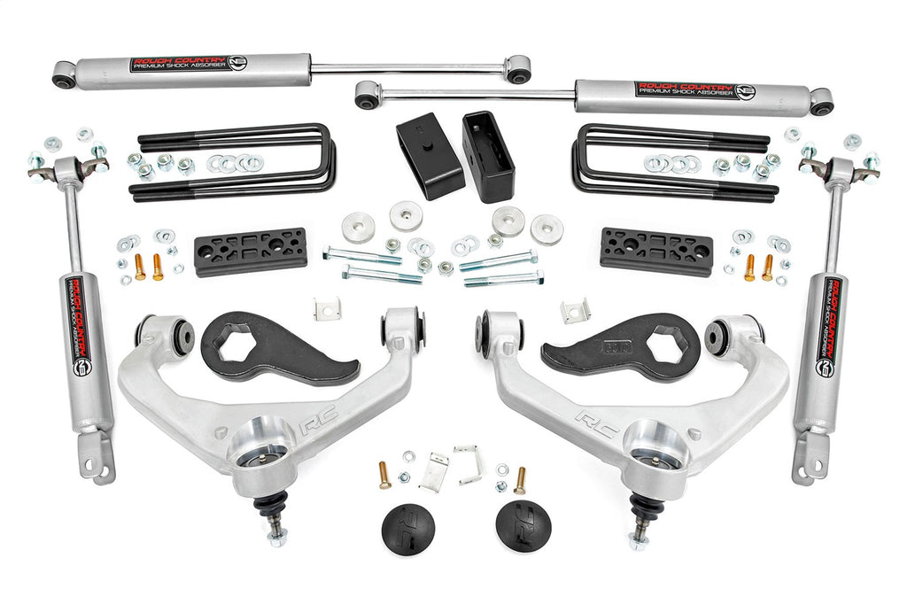 Rough Country 95630 Suspension Lift Kit w/N3 Shocks for Select Chevrolet Silverado HD, Chevrolet Silverado HD, GMC Sierra HD, GMC Sierra HD