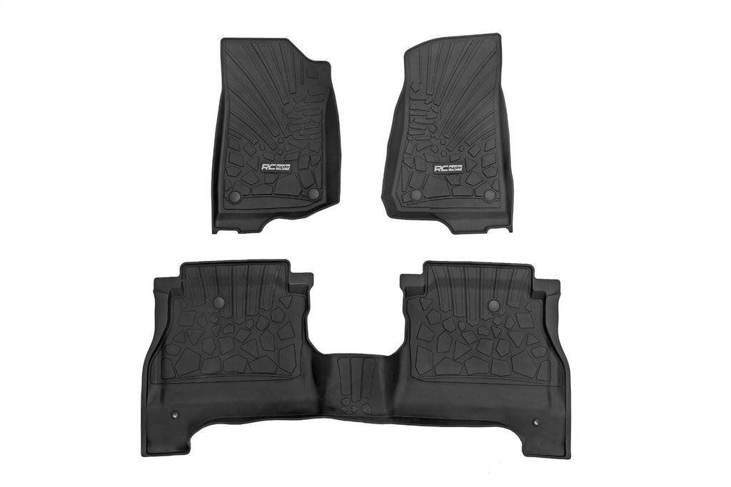 Rough Country FF-61501 Flex-Fit Floor Mats for Select Jeep Gladiator