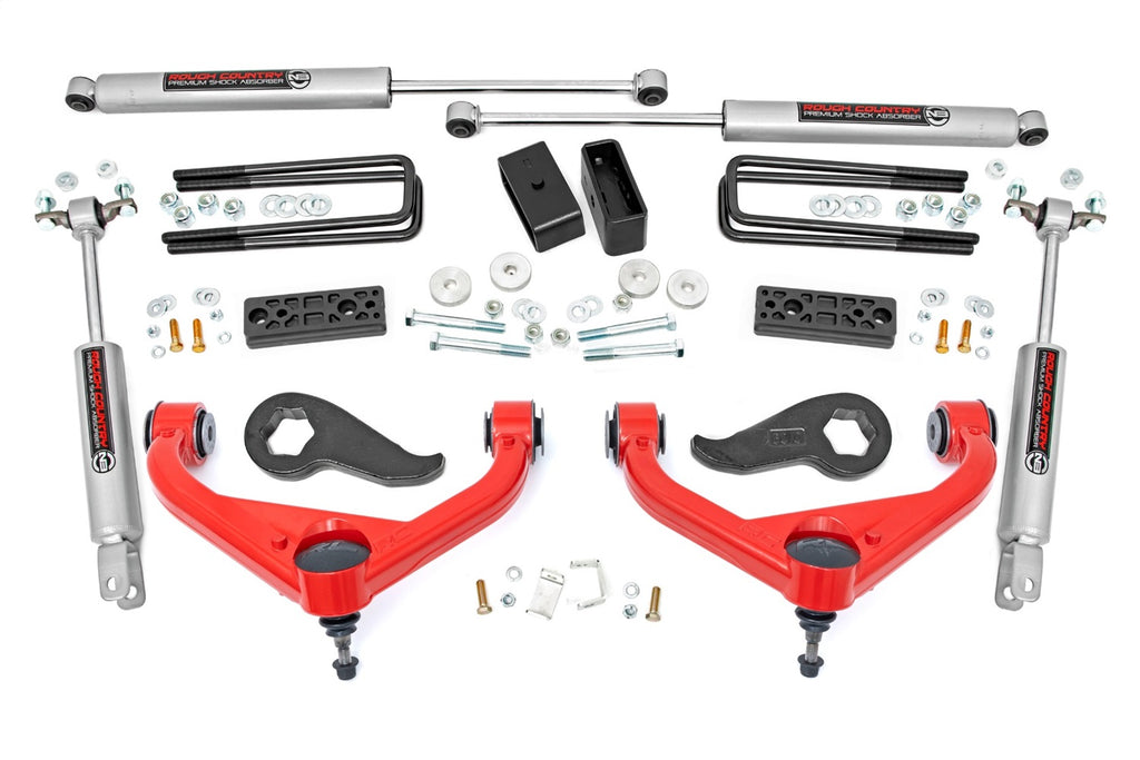 Rough Country 95630RED Suspension Lift Kit w/Shocks for Select Chevrolet Silverado HD, GMC Sierra HD