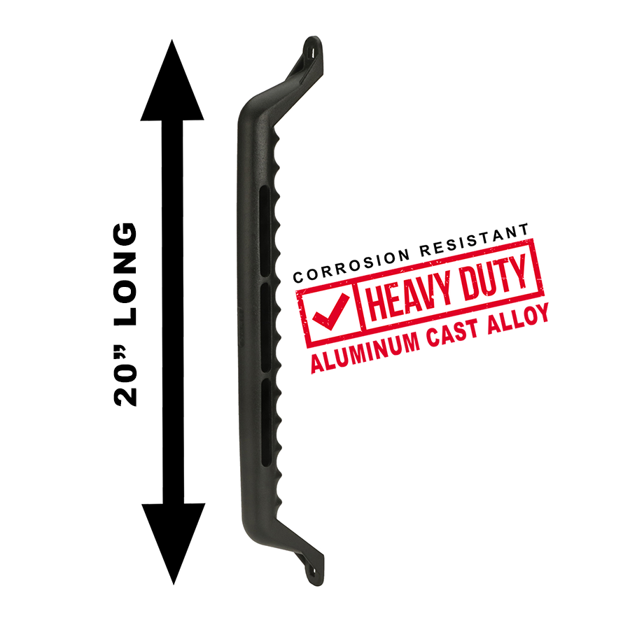 20-Grab-Handle;-Bolt-On;-Cast-Aluminum;-Xp3-Black-Powder-Coat;-Single